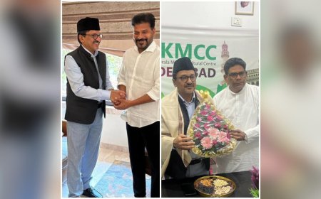 Kerala IUML President Janab Sayyid Sadiq Ali Shihab Thangal Visits Hyderabad to Discuss Upcoming Lok Sabha Elections