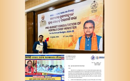 SOURAJEET PRADHANI, FOUNDER AND CEO OF FINTECH STARTUP FINCIST, ATTENDS PRE BUDGET-CONSULTATION WITH THE CHIEF MINISTER OF ODISHA