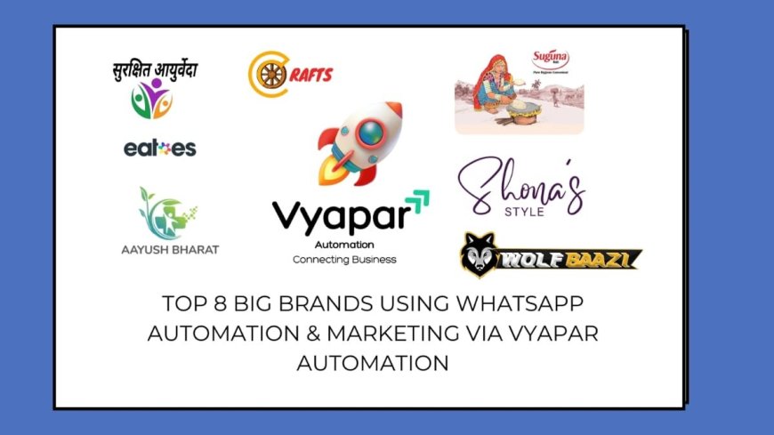 Top 8 Big Brands Using WhatsApp Automation and Marketing via Vyapar Automation