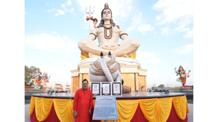 Dr. JC Chaudhry achieves Two Guinness World Records for Largest Trident and Most Viewed Statue Ceremony