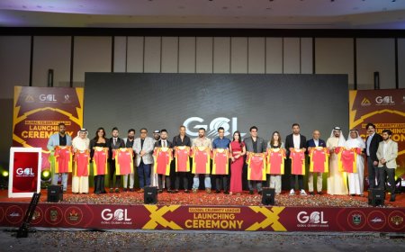 India Shines at Global Celebrity League Launch: Stars and Cricketers Set Dubai Stage Ablaze