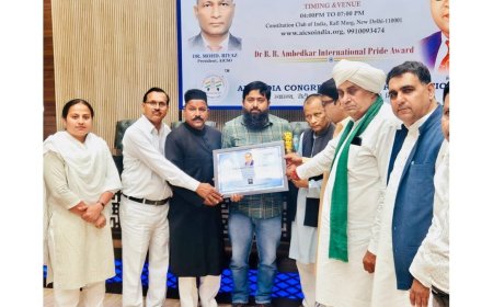 Samta Diwas Celebrations: Mr. M Shahrukh Honored with Dr. B. R. Ambedkar International Pride Award