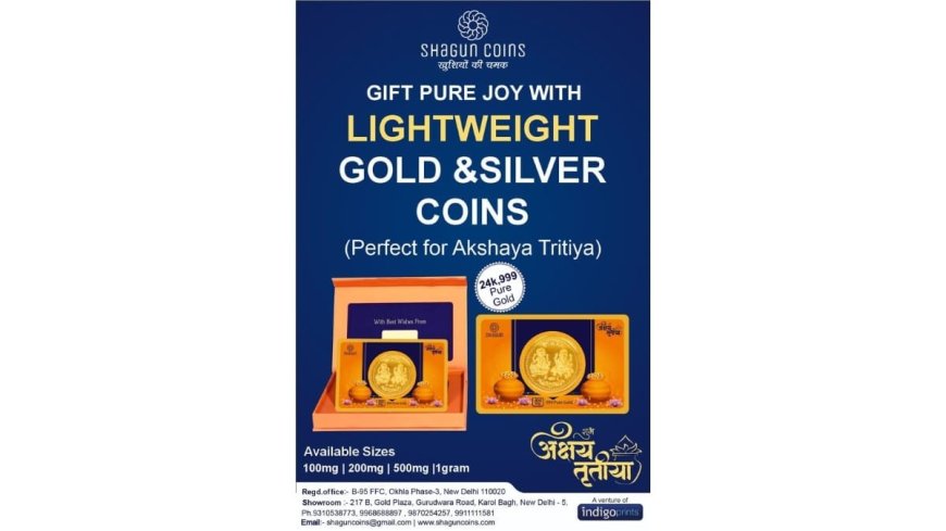 Shagun Coins Offers Affordable Lightweight Gold and Silver Coins for Every Occasion