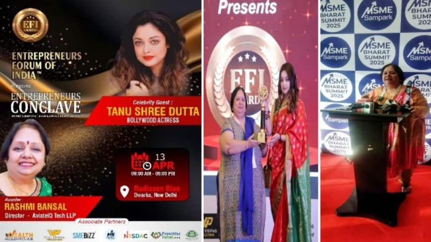 Rashmi Bansal Named Best Women Entrepreneur; AviatelQ Tech LLP Wins Best Emerging Startup Award