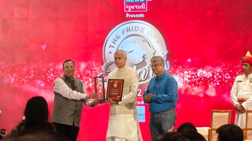 Astrologer Ramesh Khaitan Honoured with “Pride of Gujarat Award 2025” by Governor Acharya Devvrat Ji