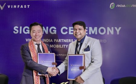 VinFast Signs India's RoadGrid to Builds Strong Charging and Aftersales Support, Aiming for 120 Extended Service Workshops before First Vehicle Delivery