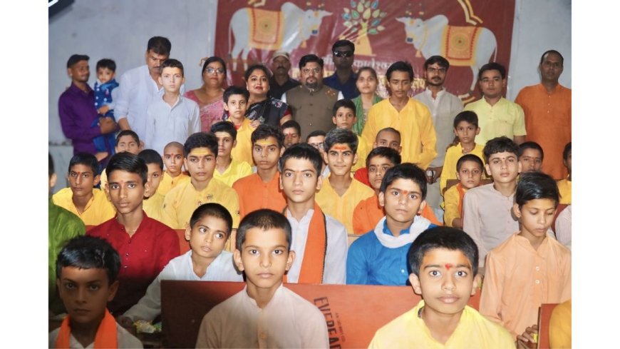 A Birthday Rooted in Service: Abhishek Kumar Tripathi Celebrates with Children and Cows in a Spirit of Devotion