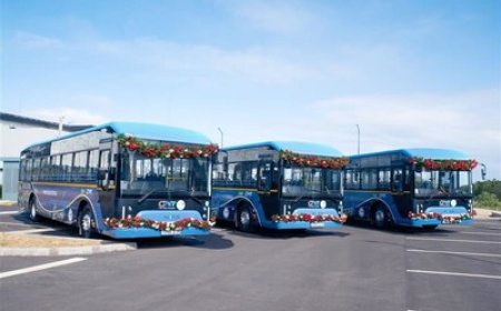 Make in India, for the World: SWITCH Mobility Exports the first batch of 10 E-Buses from the 100-unit order to Mauritius as a special gift under a Government-to-Government Agreement