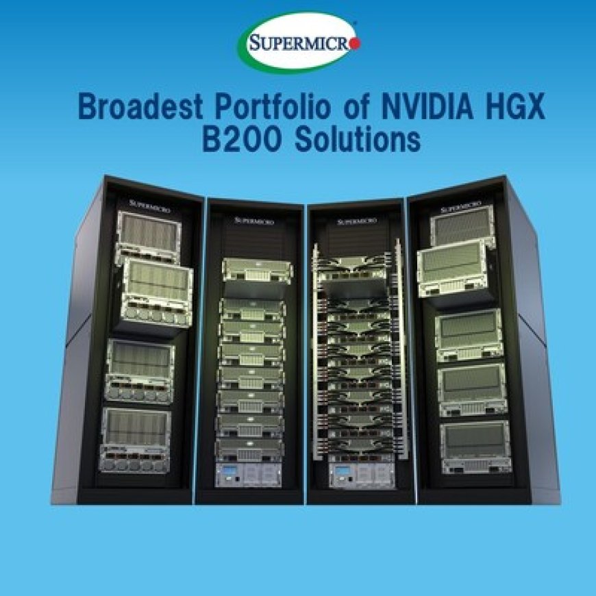 Supermicro Expands Its NVIDIA Blackwell System Portfolio with New Direct Liquid-Cooled (DLC-2) Systems, Enhanced Air-Cooled Models, and Front I/O Options to Power AI Factories