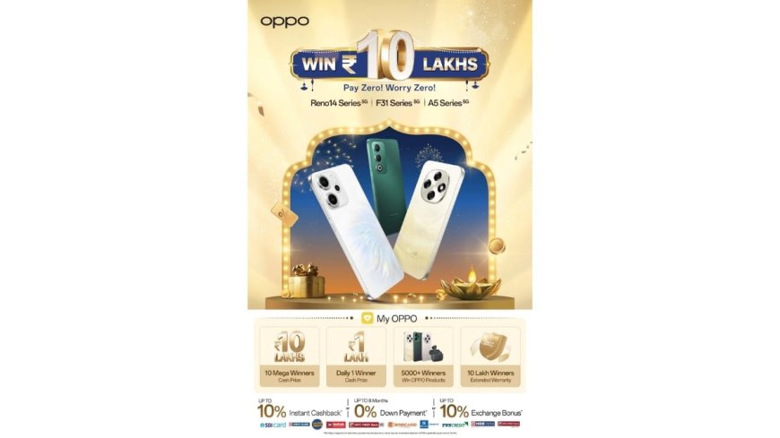 OPPO India brings Grand Festive Sale across its portfolio; Rs 10 Lakh Mega Prize for 10 lucky customers