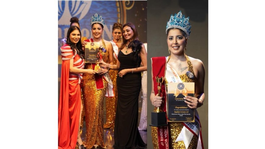 Dr. Zeba Basheer won the title of 2nd Runner Up –Glammon Miss India Worldwide 2025