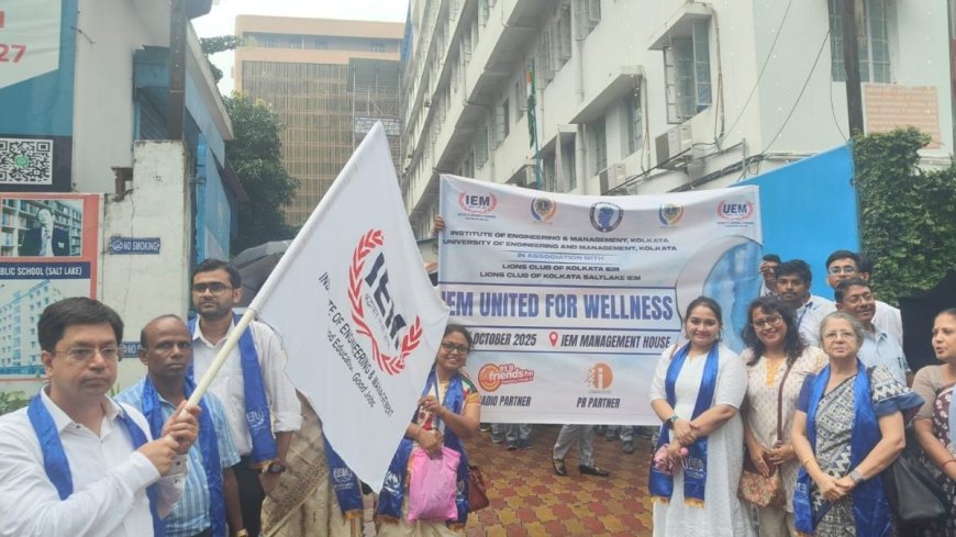 IEM–UEM and Lions Clubs Unite for Wellness Rally at the IT Hubs in Kolkata