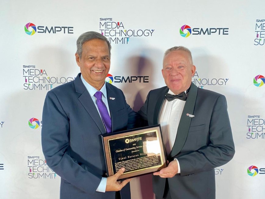 A Global Honour: Ujwal N. Nirgudkar Felicitated by SMPTE for promoting International Standards for Advancing the Indian Film Industry