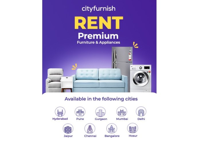Cityfurnish, India’s Leading Furniture & Appliance Rental Brand, Announces Expansion into Hosur, Chennai, and Jaipur