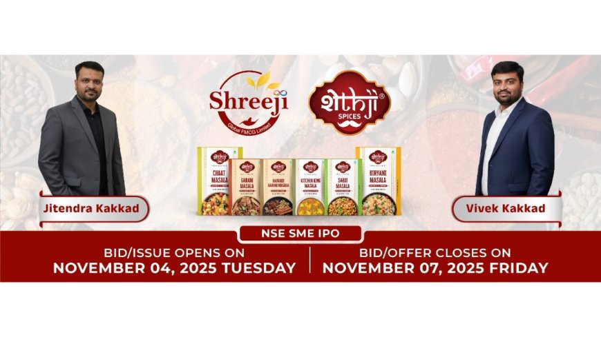 Shreeji Global FMCG Limited Announces INR 85 Crore IPO closing on November 7th, 2025