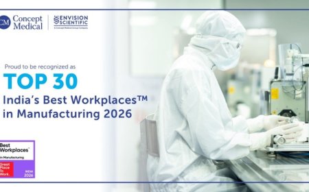 CONCEPT MEDICAL GROUP RECOGNIZED AMONG INDIA’S TOP 30 MID-SIZE BEST WORKPLACES IN MANUFACTURING 2026
