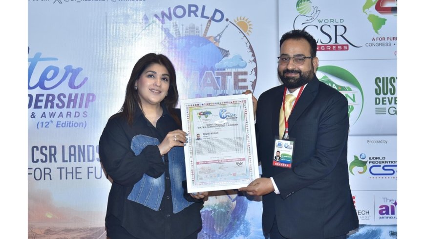 Architect of Water Transversality Honoured at World Water Leadership Congress