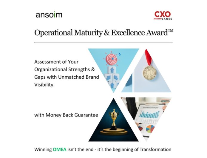 Manufacturing Award Reimagined: Why the ansoim–CXO Lanes Operational Maturity and Excellence Award TM Is Setting a New Benchmark