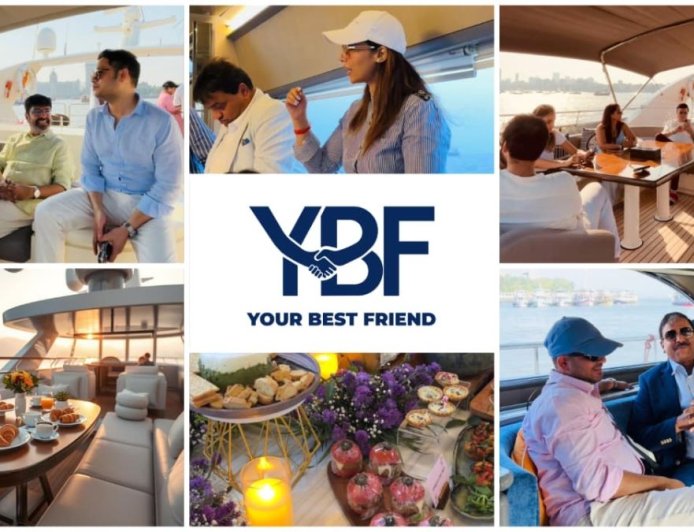 Entrepreneurs Gather for a Luxury Networking Sundowner on a Ferretti 880 Yacht in Mumbai